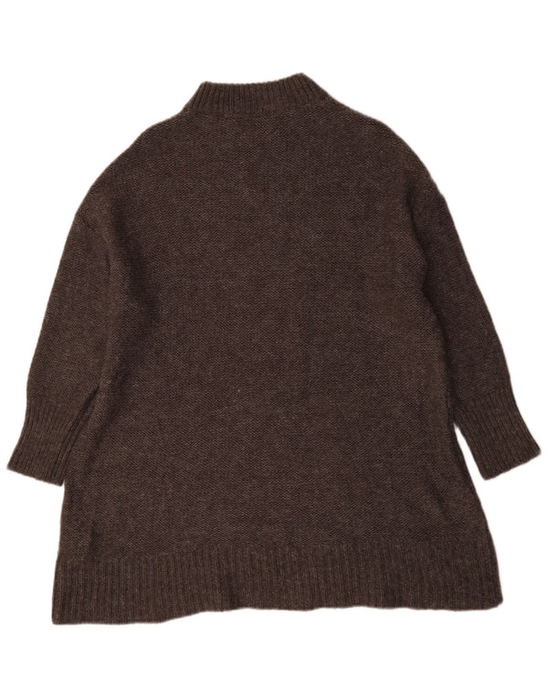 Damski sweter Zara z grafiką, oversize, golfem, UK 6 XS, szary