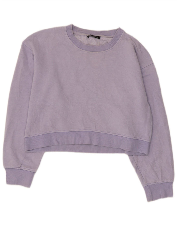 Damska bluza Zara Crop Jumper UK 14 średni fiolet