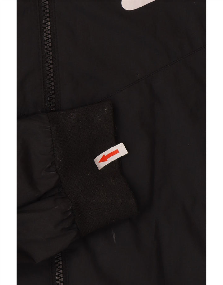 Męska kurtka przeciwdeszczowa z kapturem Nike UK 36, mała, czarna, poliestrowa