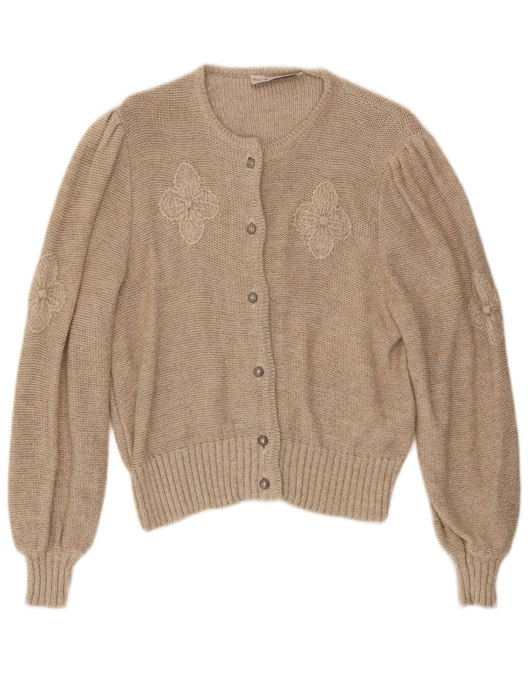 Sweter damski Stapf UK 12 średni beż w kwiaty