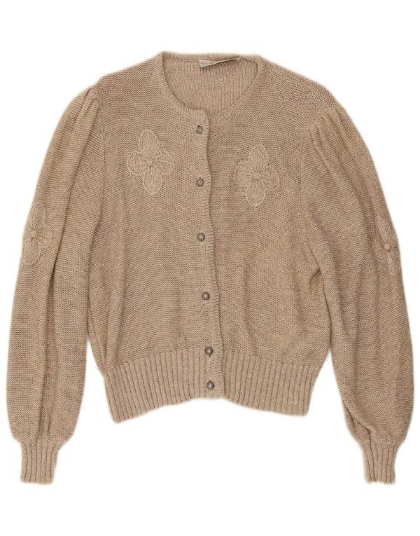 Sweter damski Stapf UK 12 średni beż w kwiaty