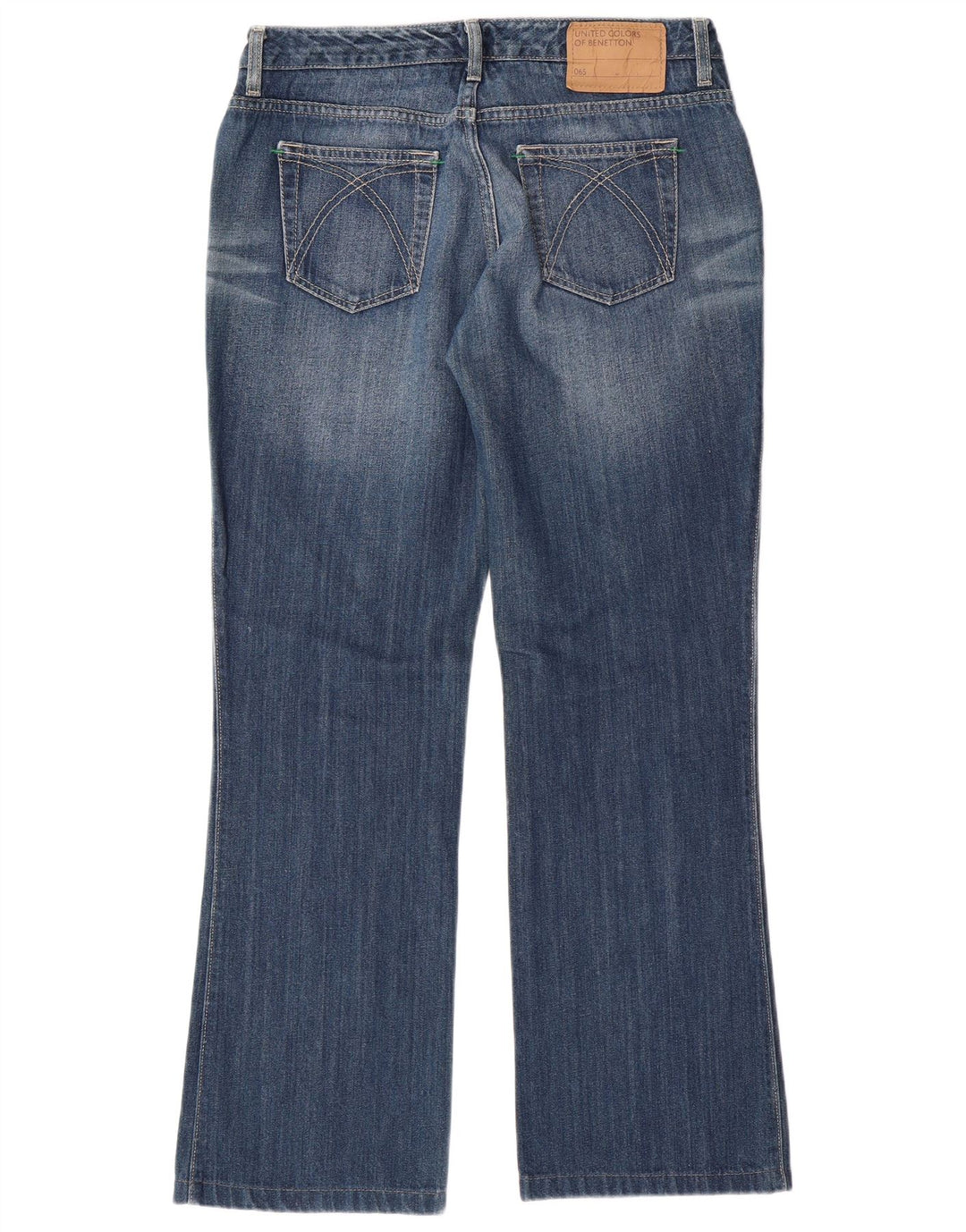 BENETTON Womens Bootcut Jeans IT 44 Medium W32 L30 Blue Cotton