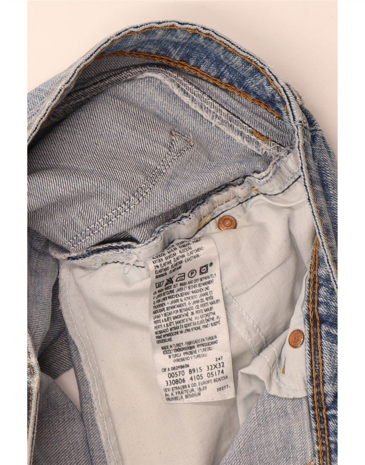 Damskie spodenki jeansowe Levi's 570 W32, duże, niebieskie, bawełniane