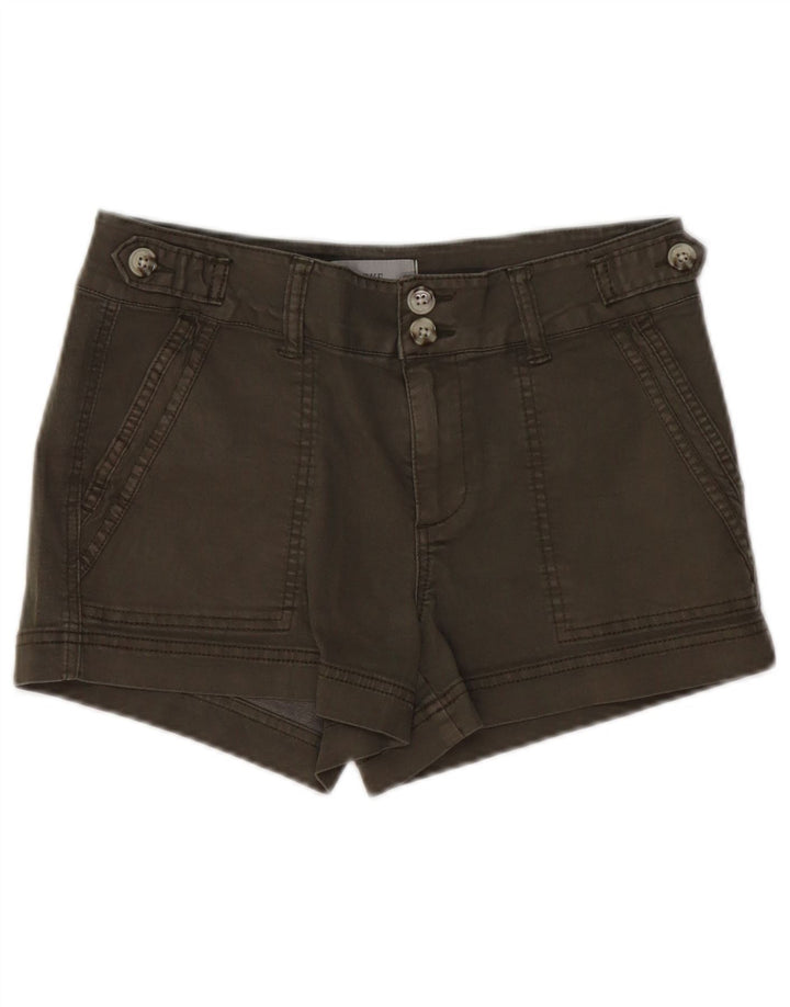 Damskie spodenki jeansowe BKE W27, małe, bawełniane w kolorze khaki