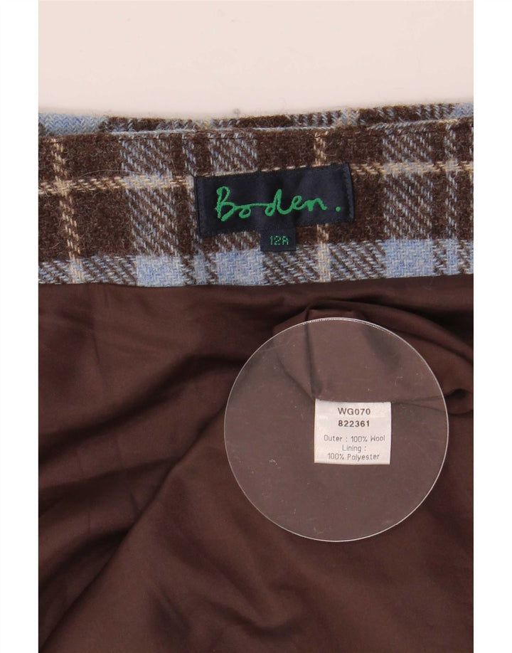 Spódnica damska Boden Straight UK 12 Medium W28 w brązową kratkę