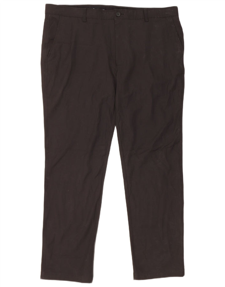 Męskie proste spodnie chino Calvin Klein W42 L33 Czarny poliester