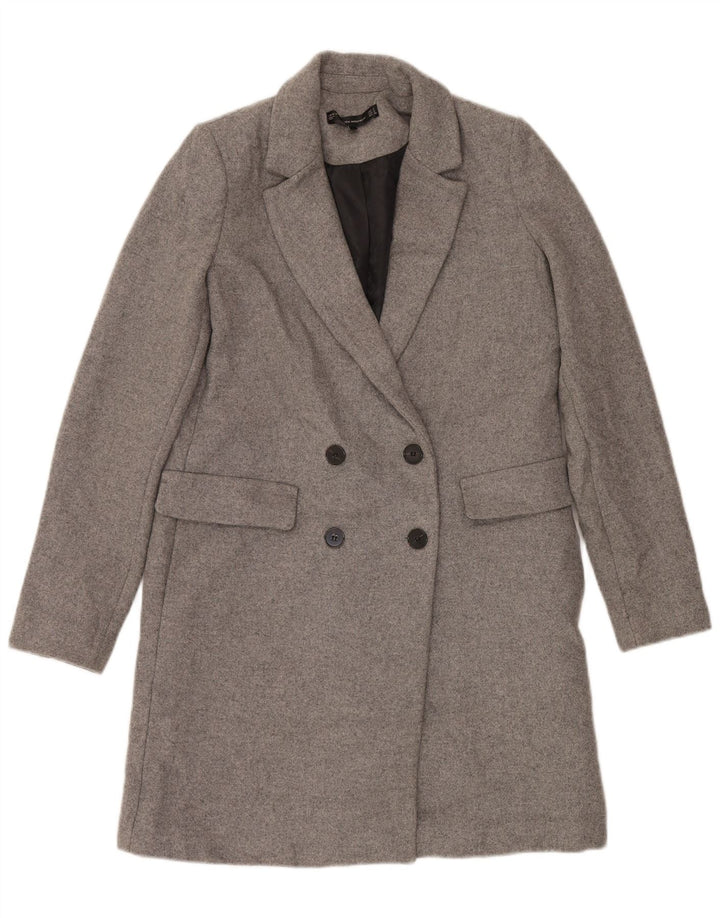 Dwurzędowy płaszcz damski ZARA UK 10 Small Grey