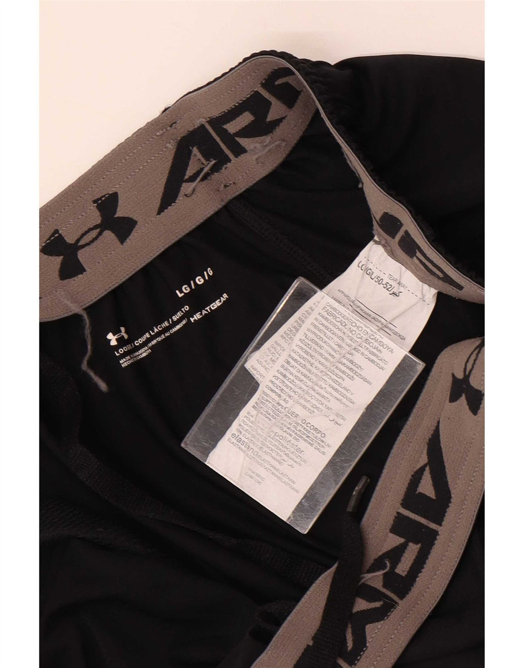 Męskie spodenki sportowe Under Armour, duże, czarne, poliestrowe