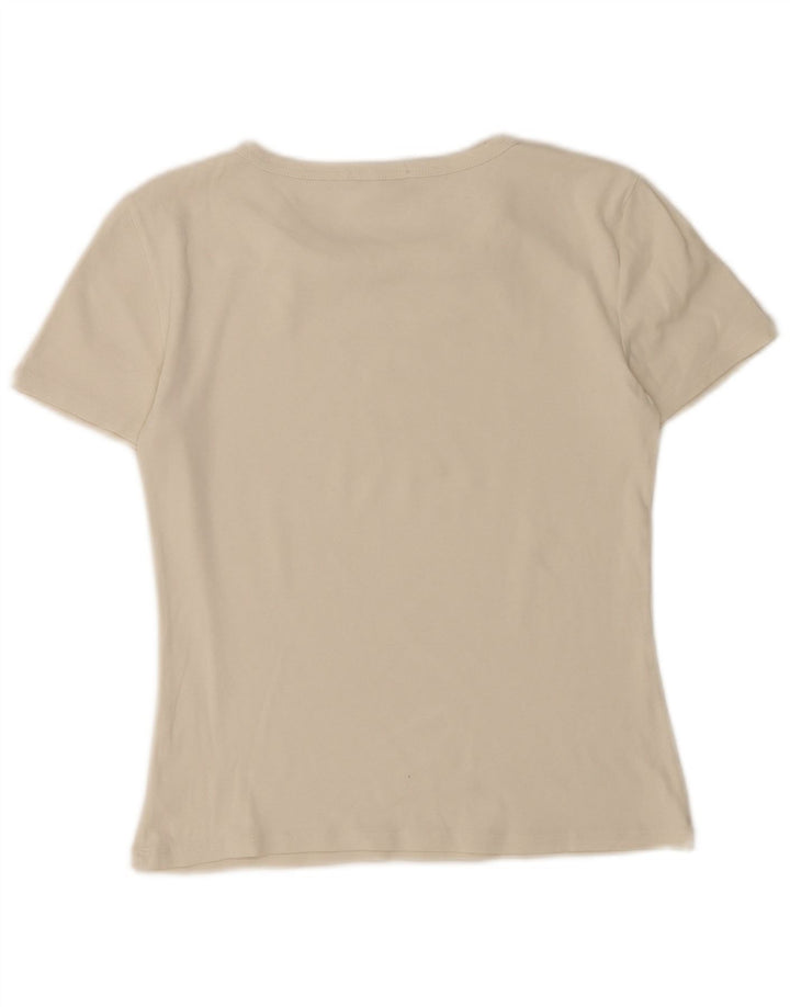 T-shirt damski Zara Top UK 12 Średni biały