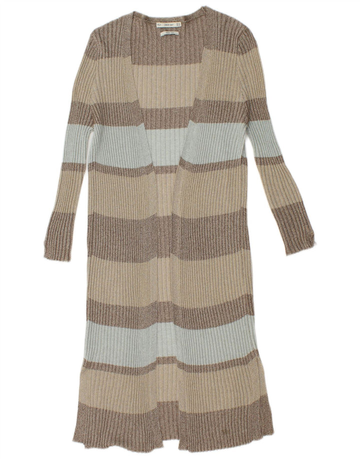 Damski sweter o przedłużonym fasonie Zara UK 12, średnie, wielokolorowe paski