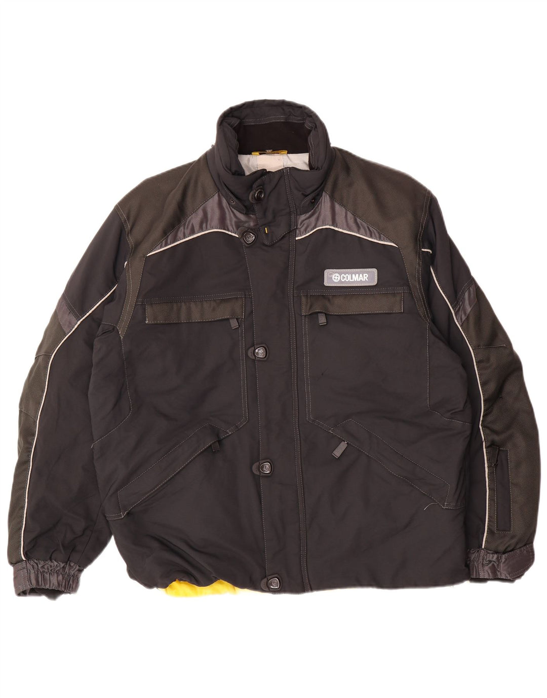 Męska kurtka wiatrówka COLMAR EU 50, średni czarny poliamid w blokach kolorystycznych