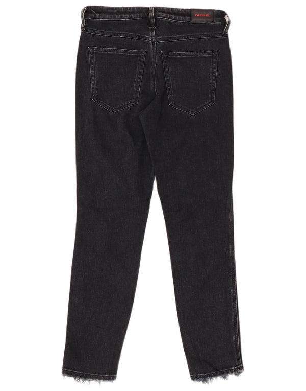 DIESEL Damskie jeansy Babhila o regularnym kroju, wąskie, obcisłe W27 L27, czarne bawełniane