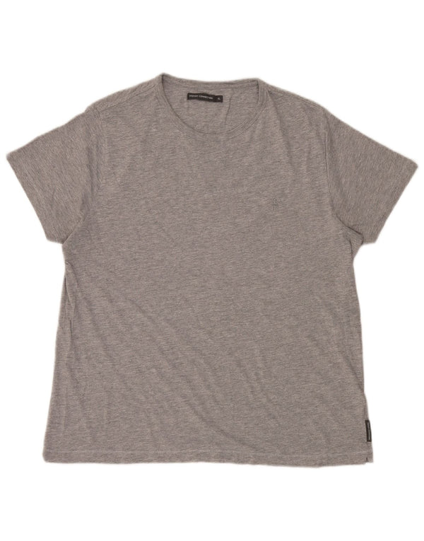 Koszulka męska French Connection Top XL, szara, nakrapiana bawełna