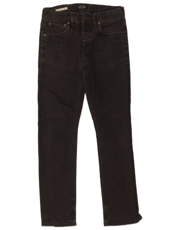 Męskie jeansy Jack & Jones Clark Straight W29 L30 Czarne bawełniane