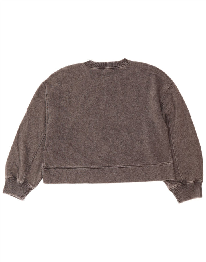 Damski sweter oversize Zara Crop UK 10 Small, szary, bawełniany