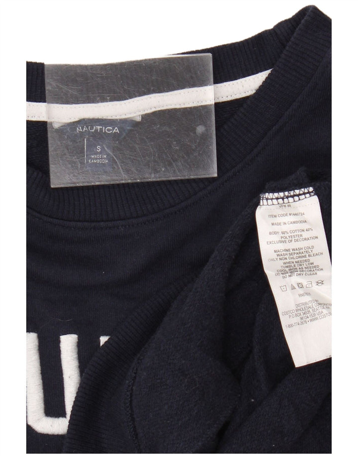 Damska bluza oversize Nautica z grafiką UK 10, mała, granatowa