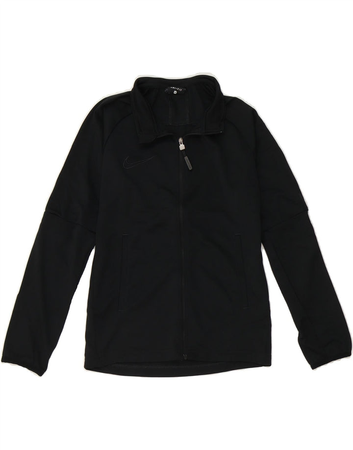 NIKE Boys Tracksuit Top Jacket 10-11 Years Medium Black Polyester Vintage Nike and Second-Hand Nike from Messina Hembry 