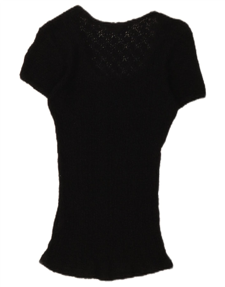 Koronkowa bluzka damska Guess Top UK 12, średnia czarna w kwiaty