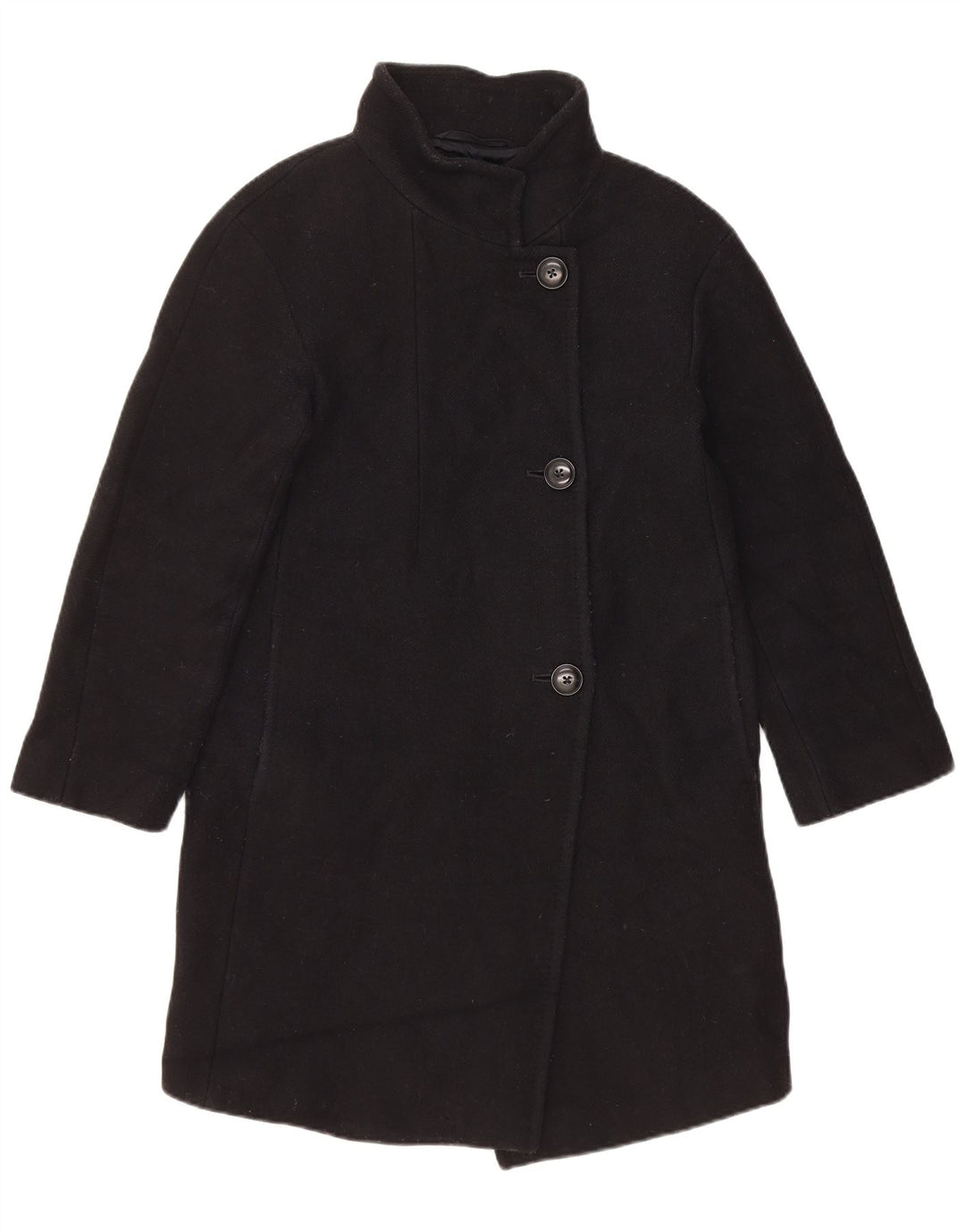 Płaszcz damski Massimo Dutti o luźnym kroju EU 34 2XS, czarna wełna