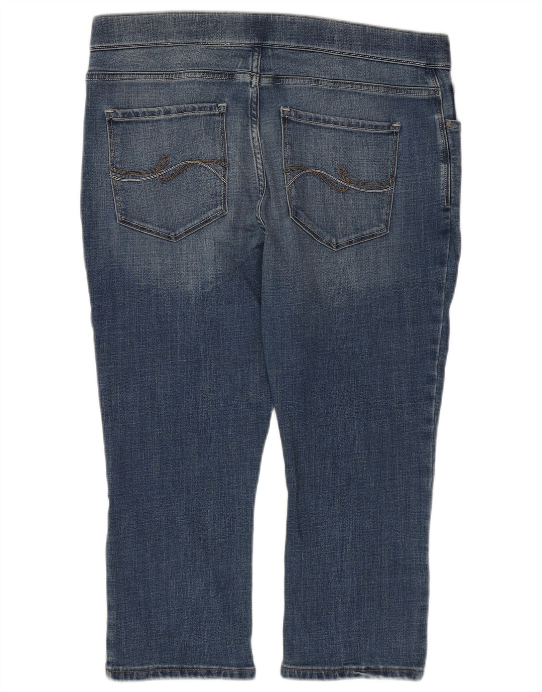 Damskie jeansy jeggingowe LEE Capri US 16 2XL W38 L21 Niebieskie, bawełniane