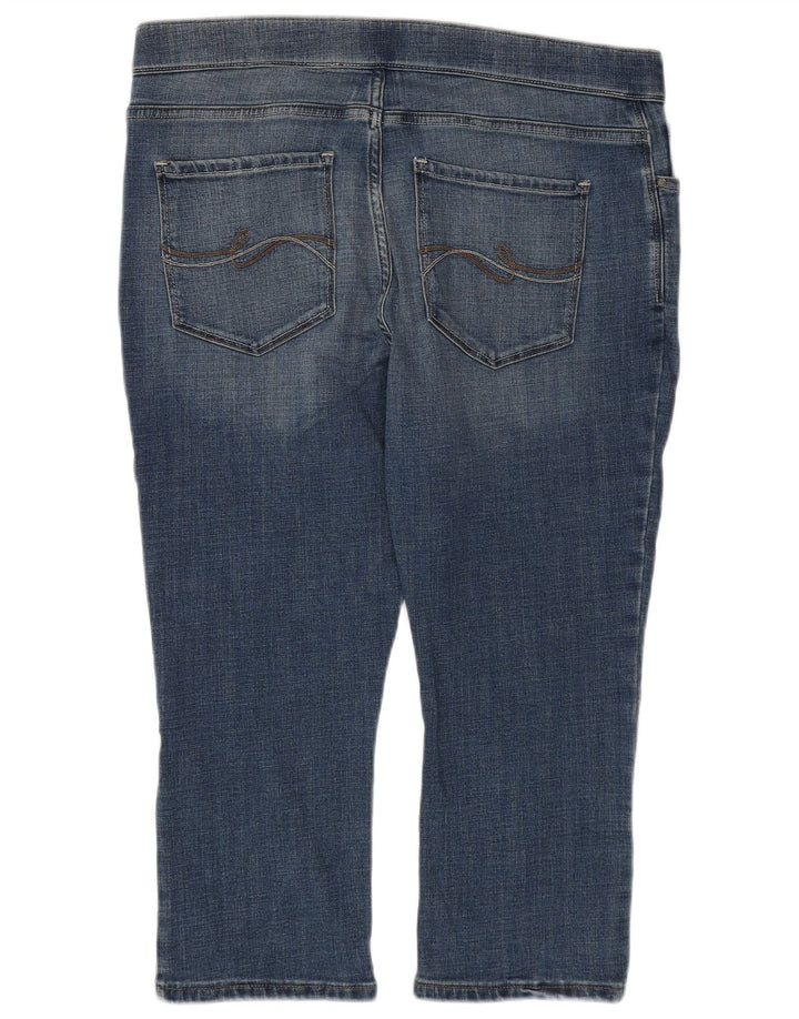 Damskie jeansy jeggingowe LEE Capri US 16 2XL W38 L21 Niebieskie, bawełniane