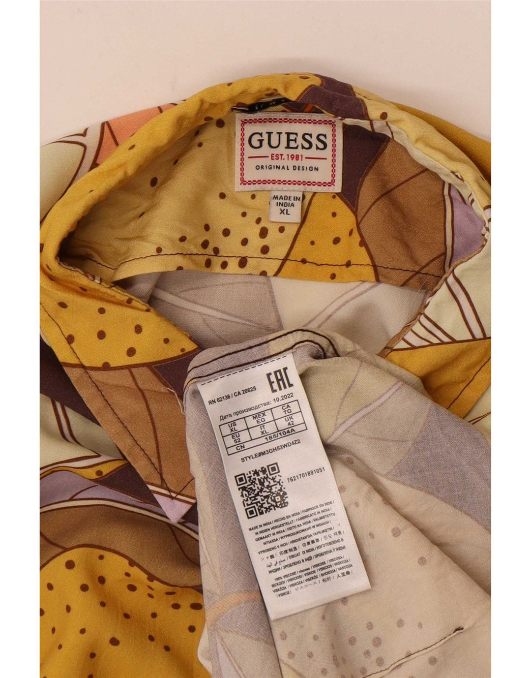 Koszula męska Guess z krótkim rękawem XL, wielobarwna