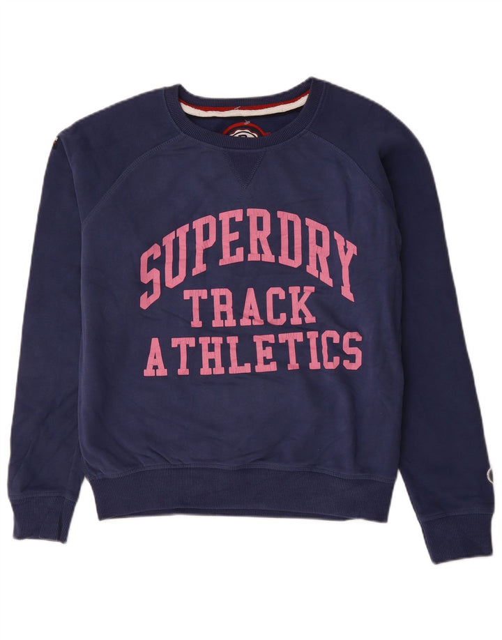 Damski sweter oversize Superdry Graphic UK 14, średni granatowy