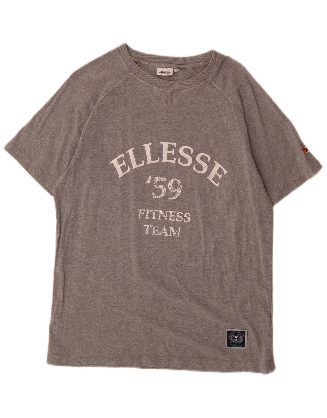Męski T-shirt z grafiką Ellesse, duży, szary, nakrapiany bawełniany