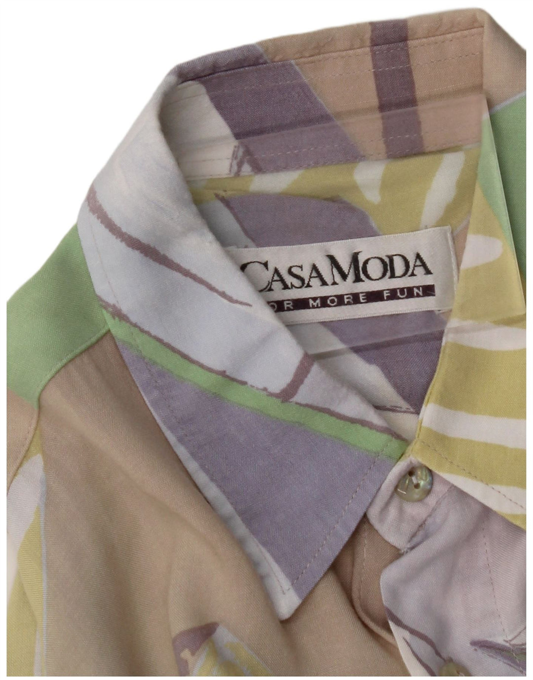 Koszula męska z krótkim rękawem CASA MODA, duża, wielobarwna patchworkowa