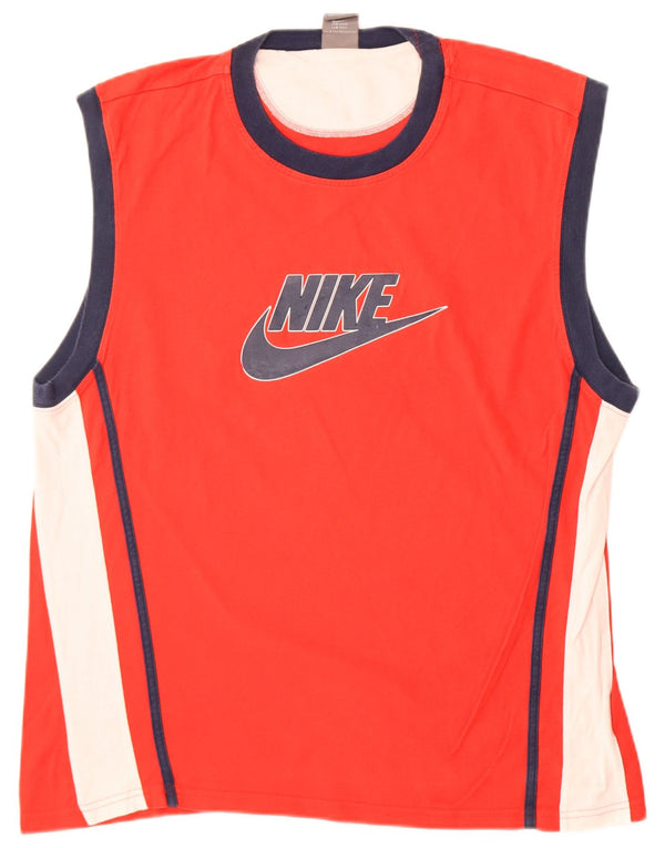 Męska koszulka z kamizelką z grafiką Nike, UK 45/47 XL, bawełniana w kolorze czerwonym
