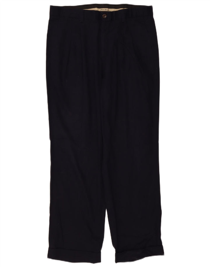 Męskie spodnie Chino odporne na zagniecenia Eddie Bauer W35 L32 Granatowy klasyczny