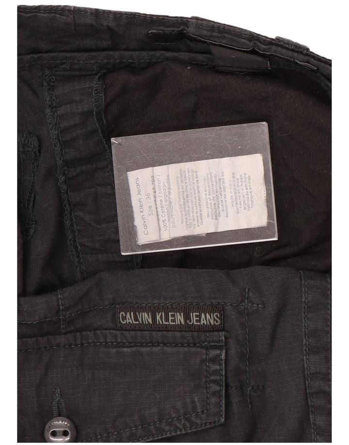 Męskie spodenki cargo CALVIN KLEIN W36, duże, czarne, bawełniane
