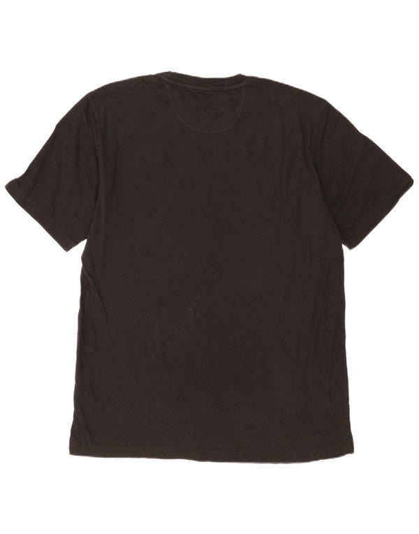 Adidas Mens T-Shirt Top Large Black Cotton