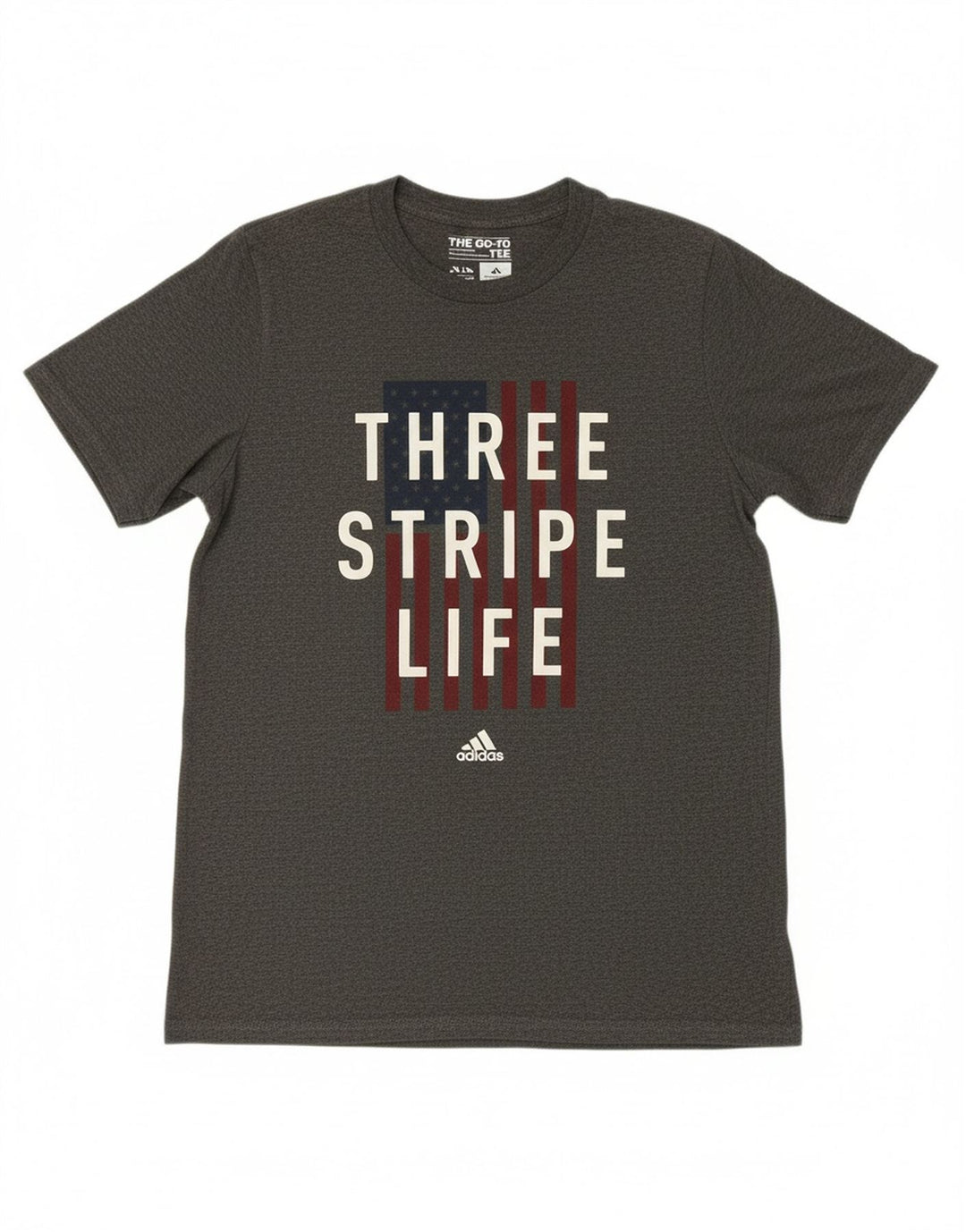 ADIDAS Mens Graphic T-Shirt Top Small Grey Cotton