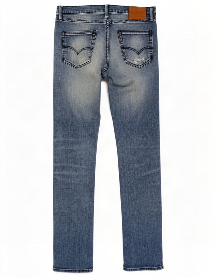 Męskie jeansy Levi's 511 w trudnej sytuacji W34 L36 Niebieska bawełna