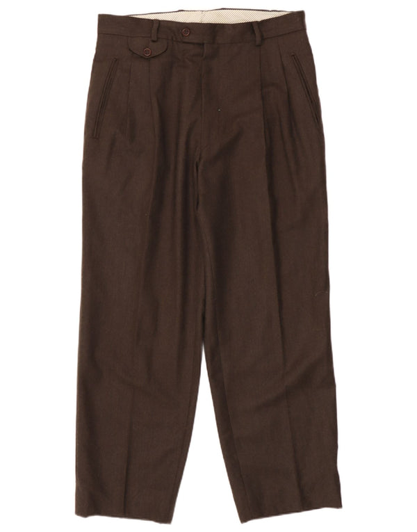 Męskie spodnie garniturowe Massimo Dutti EU 44 Large W34 L28 Brązowa wełna