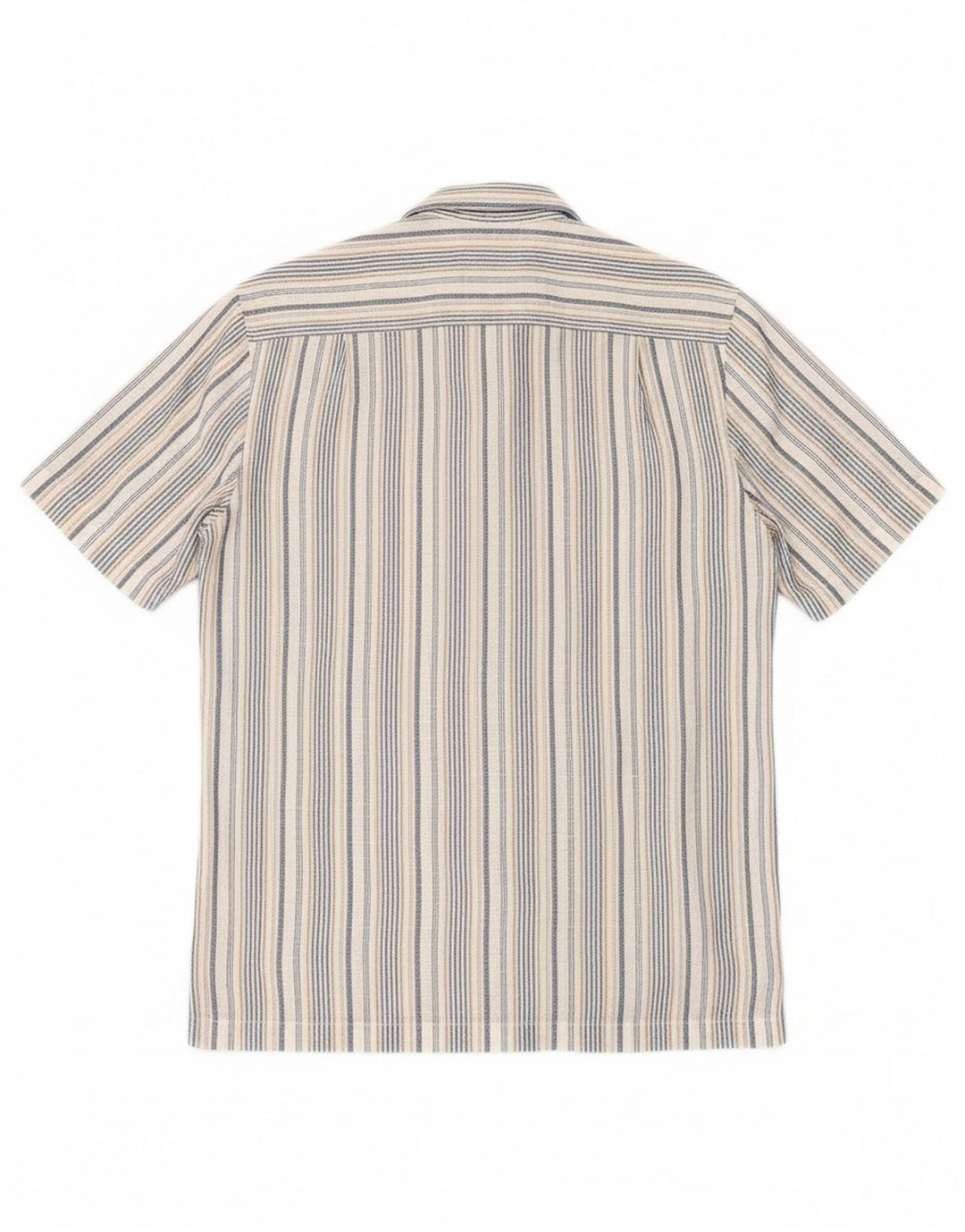 JAMES PRINGLE Mens Short Sleeve Shirt Small Blue Striped Cotton