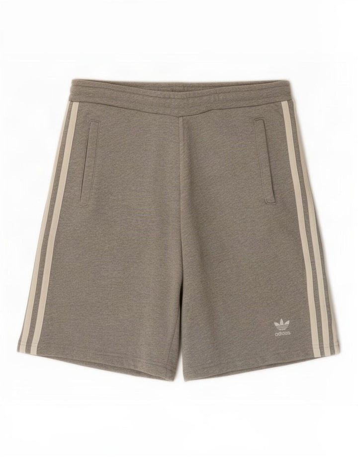 Męskie spodenki sportowe Adidas, średnioszare, bawełniane