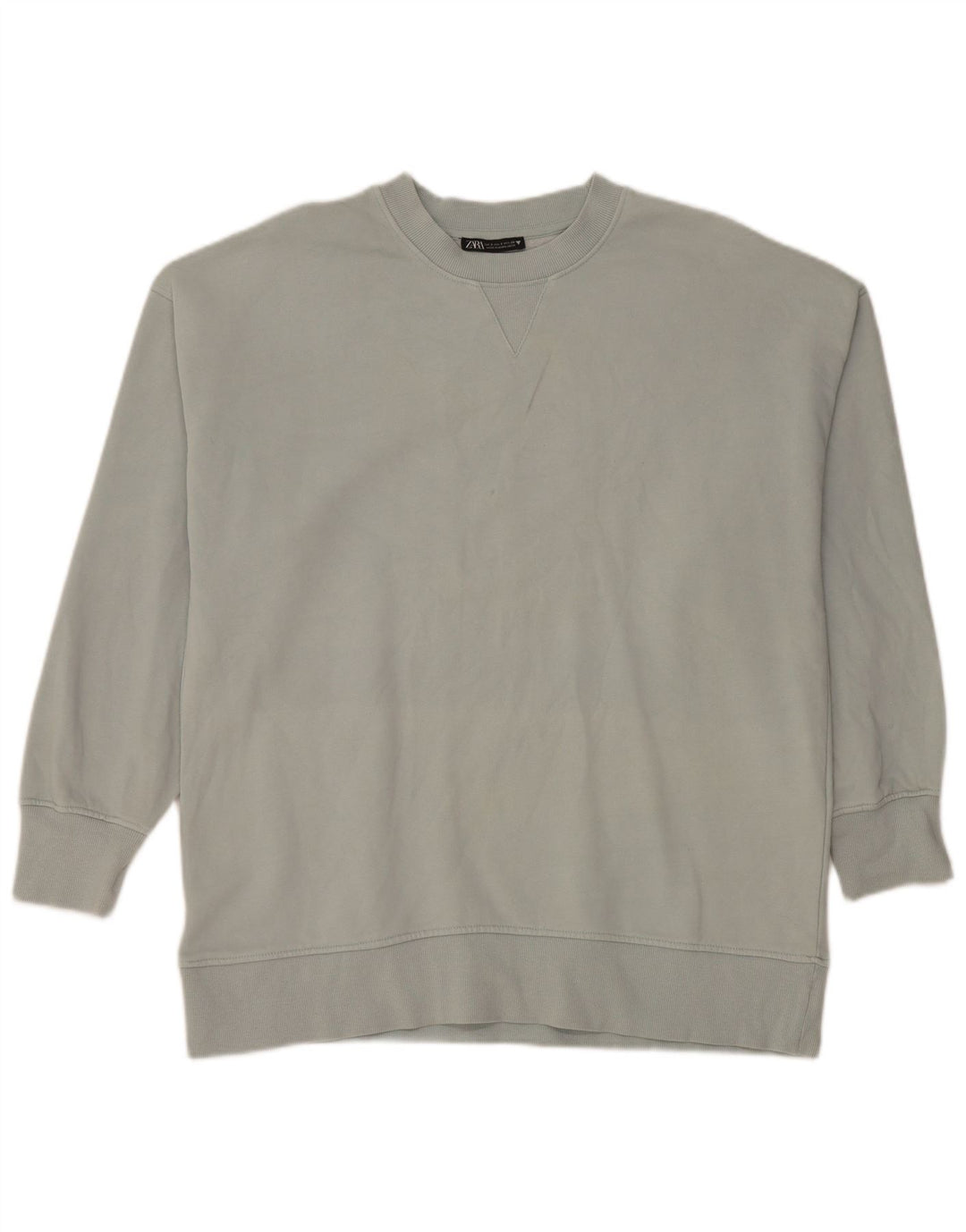 Damski sweter oversize Zara UK 10 Small, szary, bawełniany