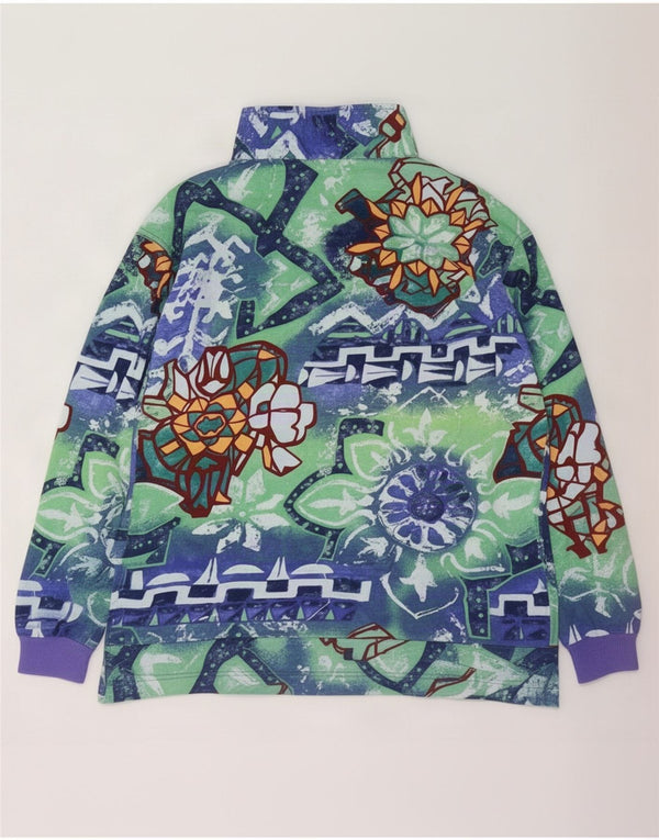 Maser M Damska bluza zapinana na zamek, sweter UK 16, duża, wielokolorowa, w kwiaty