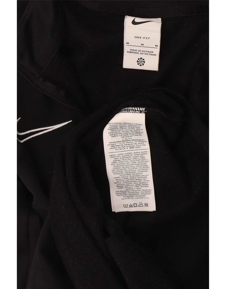 Męski dres Nike Dri Fit z zamkiem błyskawicznym na szyi i średnim czarnym kolorem