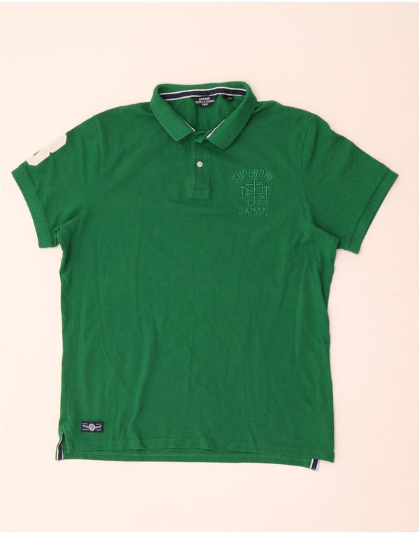 Męska koszulka polo do rugby Superdry z grafiką, 2XL, zielona bawełna