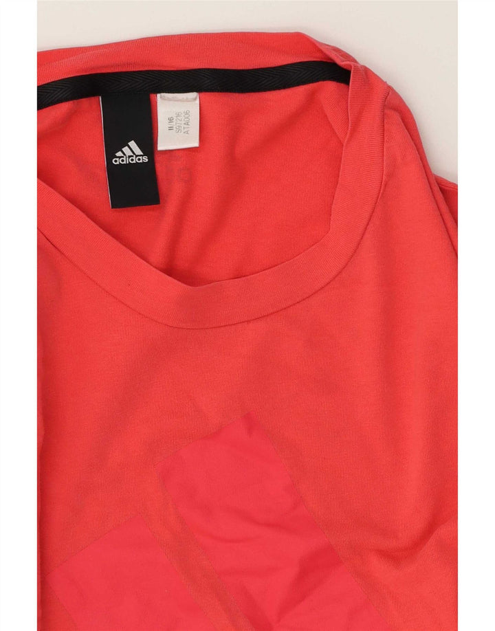 Damska koszulka graficzna Adidas Top UK 14 Średnia czerwień