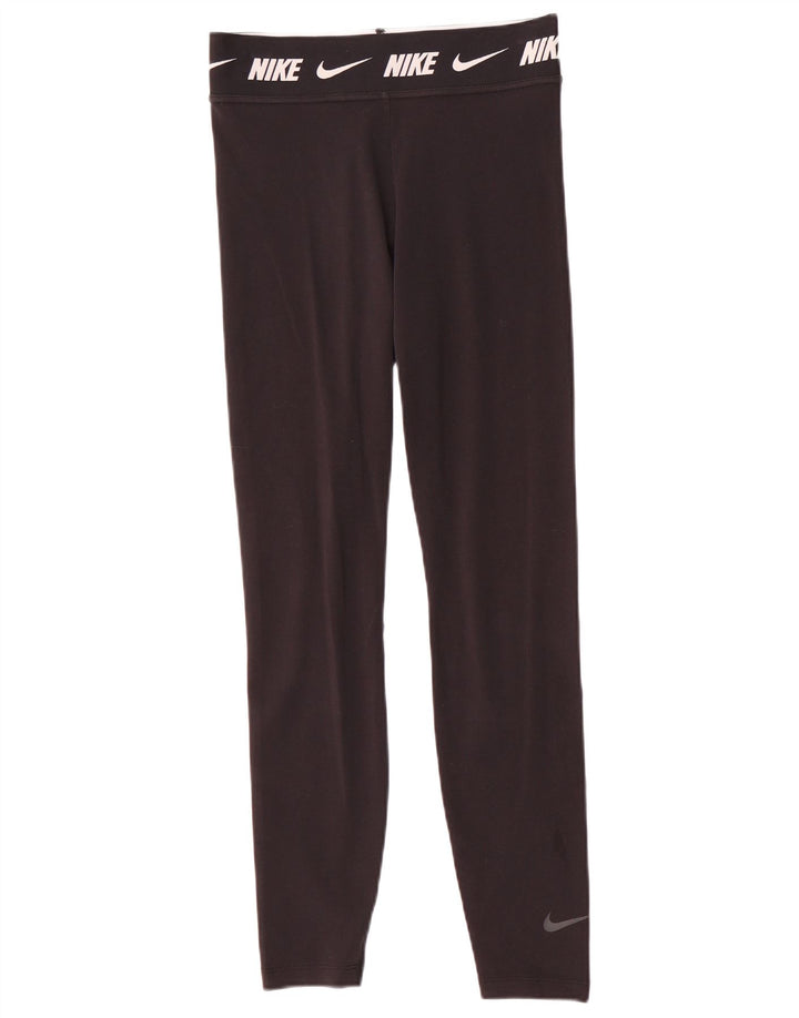 Damskie legginsy Nike Graphic UK 10, małe, czarne, bawełniane