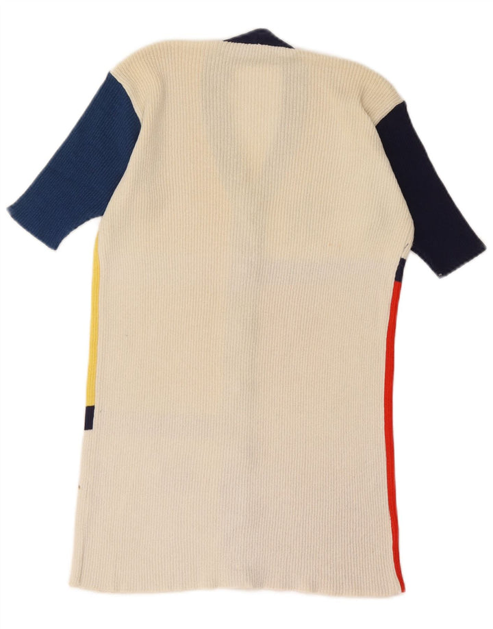 Sweter damski w stylu vintage z grafiką, UK 12, średni, wielobarwny