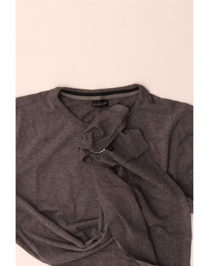 Męski top graficzny NAPAPIJRI z długim rękawem, średnioszary