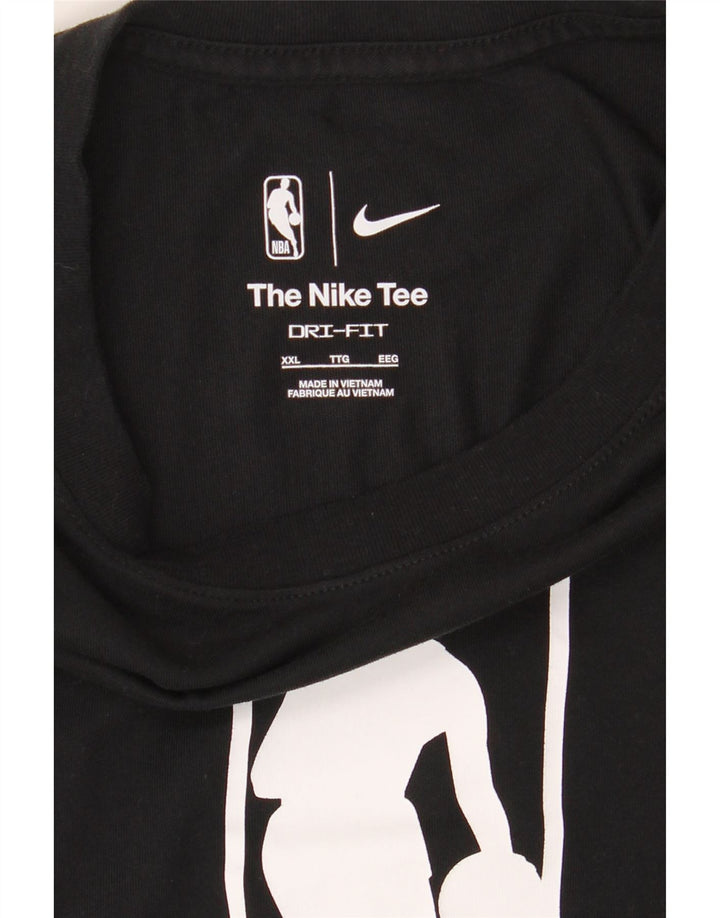 Męski T-shirt NIKE z grafiką NBA, 2XL, czarny