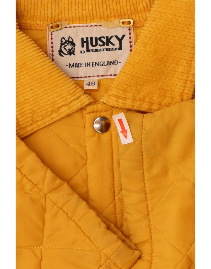 Męska pikowana kurtka Husky UK 46 3XL Żółty poliamid