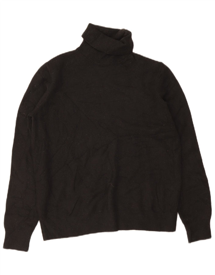 Marks & Spencer Męski sweter z golfem, mały, czarny, poliester