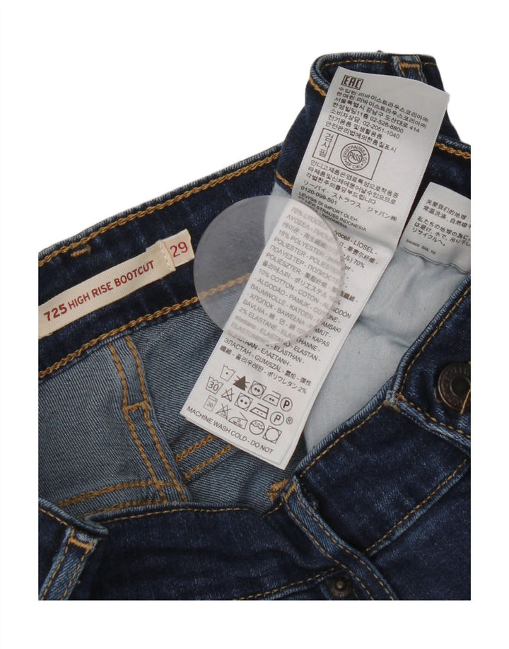 Damskie jeansy Levi's 725 z wysokim stanem Bootcut W29 L35 Niebieski Lyocell